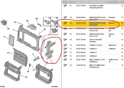 Автозапчастина б/у передні молдинги для peugeot 2008 ii (ud_, us_, uy_, uk_) 1.5 bluehdi 110 (udyhsk) посилання на oem iam 9827819580  9827819580