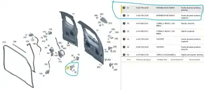 Автозапчастина б/у петля для mercedes-benz citan furgoneta/monovolumen (w420) 1.5 110 cdi (420.623) посилання на oem iam 824302977r