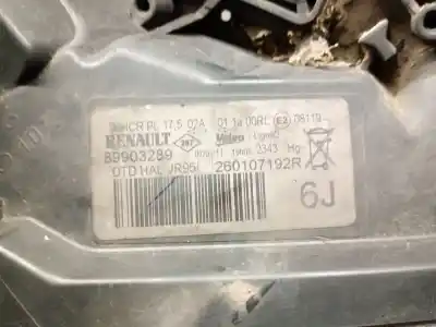 Автозапчасти б/у правая фара за renault scénic iii (jz0/1_) 1.5 dci ссылки oem iam 260107192r  260107192r