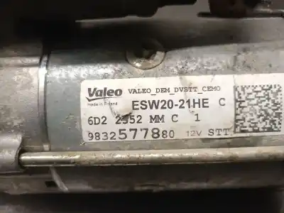 Автозапчастина б/у двигун запускається для peugeot 2008 ii (ud_, us_, uy_, uk_) 1.5 bluehdi 110 (udyhsk) посилання на oem iam 9832577880 esw2021he valeo 9832577880