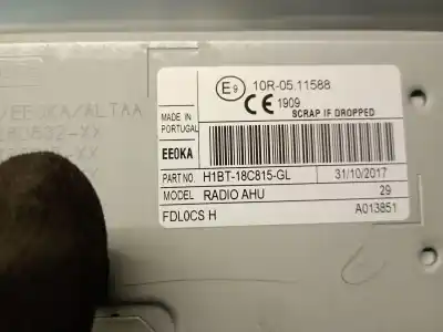 Автозапчастина б/у аудіо система / радіо cd для ford fiesta vii (hj, hf) 1.1 ti-vct посилання на oem iam h1bt18c815gl  2303610