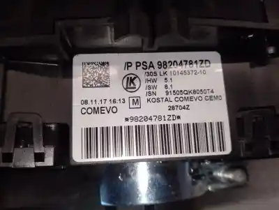Pezzo di ricambio per auto di seconda mano controllo della luce per citroen c3 aircross ii (2r_, 2c_) 1.2 puretech 82 (2rhmrc, 2rhmzb) riferimenti oem iam 98204781zd  98204781zd