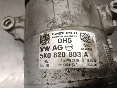 Pezzo di ricambio per auto di seconda mano compressore aria condizionata per seat ibiza iv (6j5, 6p1) 1.6 tdi riferimenti oem iam 5k0820803a  5k0820803c