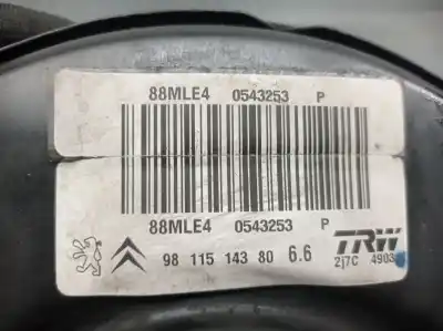Second-hand car spare part brake servo for citroen c4 cactus 1.2 vti 82 oem iam references 9811514380 0543253 1609894980