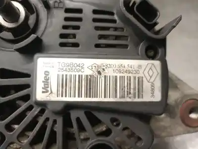Second-hand car spare part alternator for renault modus / grand modus (f/jp0_) 1.2 (jp0c, jp0k, fp0c, fp0k, fp0p, jp0p, jp0t) oem iam references 8200654541b 2543509c valeo 8200654541