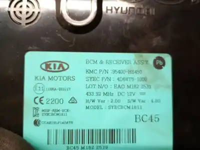 Автозапчастина б/у електронний модуль для kia rio iv (yb, sc, fb) 1.0 t-gdi 100 посилання на oem iam 95400h8450  95400h8450