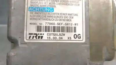 Автозапчастина б/у блок управління подушками безпеки для honda accord vii (cl, cn) 2.2 i-ctdi (cn1) посилання на oem iam 77960sefg812m1 cotg5lszw trw 