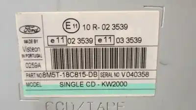 Автозапчастина б/у аудіо система / радіо cd для ford c-max (dm2) 1.8 tdci посилання на oem iam 8m5t18c815db kw2000 visteon 