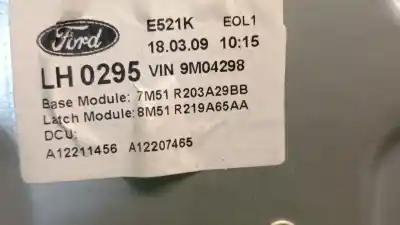 Автозапчастина б/у регулятор вікна передній лівий для ford c-max (dm2) 1.8 tdci посилання на oem iam 7m51r203a29bb 965071101 brose 1738645