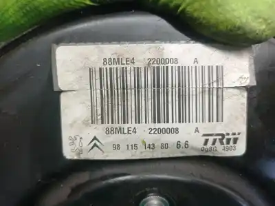 Second-hand car spare part brake servo for citroen c4 cactus 1.5 bluehdi 100 oem iam references 9811514380 2200008 1609894980