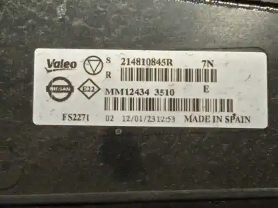Tweedehands auto-onderdeel elektro ventilator voor nissan juke (f16_) 1.6 hybrid oem iam-referenties 214810845r mm124343510 valeo 2159000q0h