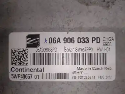 Second-hand car spare part ecu engine control for seat altea xl (5p5, 5p8) 1.6 lpg oem iam references 06a906033pd  06a906033pd