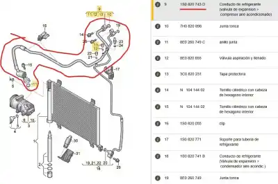 Автозапчастина б/у труби кондиціонації для seat mii (kf1, ke1) 1.0 посилання на oem iam 1s0820743  1s0820743d