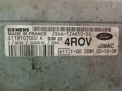 Second-hand car spare part ecu engine control for ford fiesta v (jh_, jd_) 1.4 16v oem iam references 2s6a12a650sg s118107002k siemens 