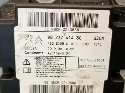 Автозапчасти б/у блок управления подушками безопасности за opel corsa f 1.2 (68) ссылки oem iam 9823741480  9823741480