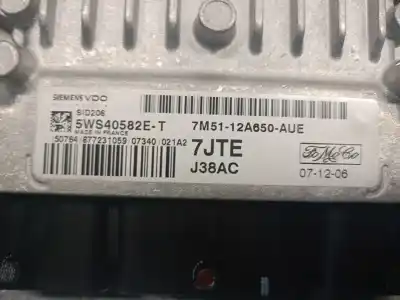 Автозапчастина б/у ебу контролер двигуна для ford c-max (dm2) 1.8 tdci посилання на oem iam 7m5112a650aue 5ws40582e siemenes 7m5112a650aue