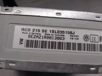 Second-hand car spare part audio system / radio cd for seat mii (kf1, ke1) 1.0 oem iam references 1sl035156j  1sl035156j