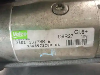 Second-hand car spare part starter motor for citroen jumpy furgón 2.0 hdi 120 oem iam references 9646972280 d8r27 valeo 5802v7