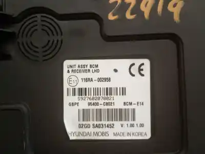 Автозапчастина б/у електронний модуль для hyundai i20 ii (gb, ib) 1.0 t-gdi посилання на oem iam 95400c8021  