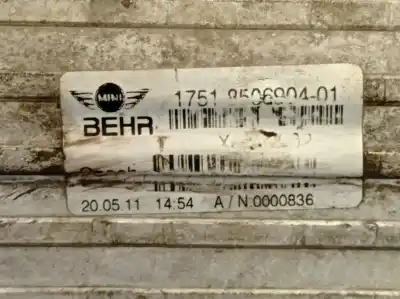Peça sobressalente para automóvel em segunda mão intercooler por mini mini countryman (r60) cooper d referências oem iam 17518506904 x4446002 behr 17518506904