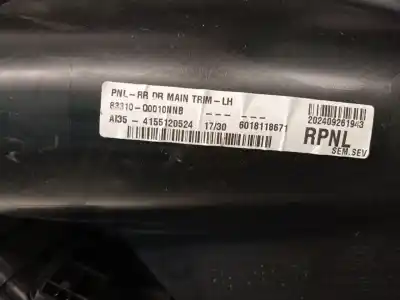 Автозапчастина б/у обкітка задніх лівіх дверей для hyundai i20 iii (bc3, bi3) 1.0 t-gdi hybrid 48v посилання на oem iam 83310q0010nnb  83307q0010nnb