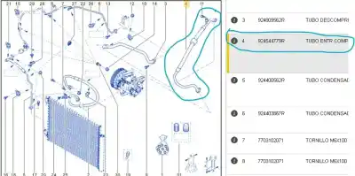 Автозапчасти б/у трубы кондиционирования воздуха за dacia dokker express furgoneta/monovolumen 1.6 lpg ссылки oem iam 924544779r  924544779r