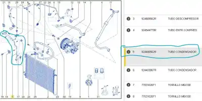 Автозапчастина б/у труби кондиціонації для dacia dokker express furgoneta/monovolumen 1.6 lpg посилання на oem iam 924400562  924400562