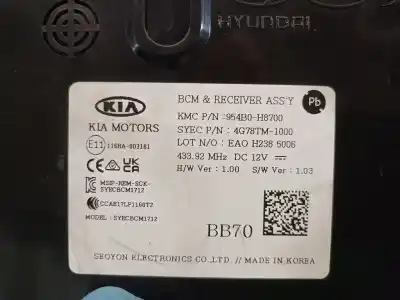 Second-hand car spare part electronic module for kia stonic (yb) 1.2 cvvt oem iam references 954b0h8700  