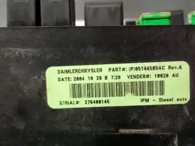 İkinci el araba yedek parçası röle/sigorta kutusu için chrysler voyager iv (rg, rs) 2.8 crd oem iam referansları p05144589ac  p05144589ac