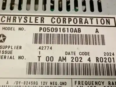 Автозапчастина б/у аудіо система / радіо cd для chrysler voyager iv (rg, rs) 2.8 crd посилання на oem iam p05091610ab  56038643af