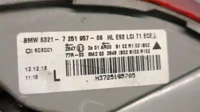 Peça sobressalente para automóvel em segunda mão farolim traseiro esquerdo por bmw 3 coupé (e92) 320 d referências oem iam 63217251957  63217251957