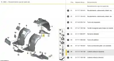 Pezzo di ricambio per auto di seconda mano modanatura per bmw 3 coupé (e92) 320 d riferimenti oem iam 51717159189