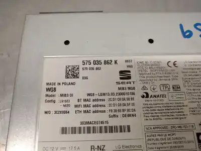 Second-hand car spare part gps navigation system for seat ateca (kh7, khp) 2.0 tdi oem iam references 575035862k  575035862k