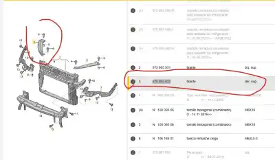 Second-hand car spare part front bumper reinforcement for seat ateca (kh7, khp) 2.0 tdi oem iam references 575805932  575805932