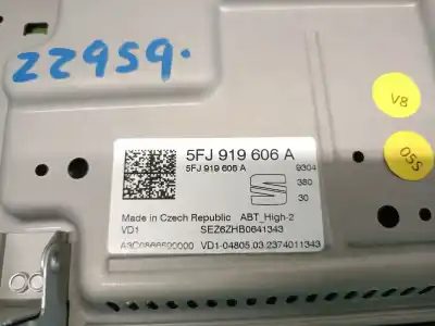 Second-hand car spare part multifunction display for seat ateca (kh7, khp) 2.0 tdi oem iam references 5fj919606a  5fj919606a