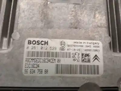 Second-hand car spare part ecu engine control for peugeot 207/207+ (wa_, wc_) 1.4 hdi oem iam references 9657699480 0281012529 bosch 9663475880
