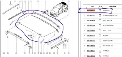 Автозапчастина б/у стеля для renault kangoo express (fw0/1_) 1.5 dci 75 (fw07, fw10, fw04) посилання на oem iam 8200498262  8200498262