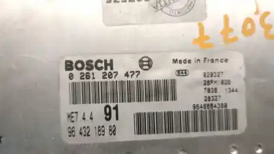 Second-hand car spare part ecu engine control for peugeot 206 cc (2d) 1.6 16v (2dnfuf, 2dnfur) oem iam references 9643218980 0261207477 bosch 