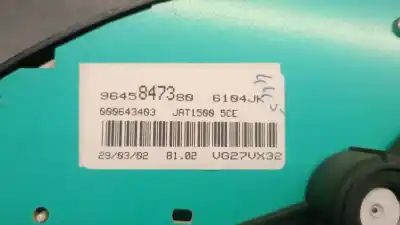 Peça sobressalente para automóvel em segunda mão quadrante por peugeot 206 cc (2d) 1.6 16v (2dnfuf, 2dnfur) referências oem iam 9645847380  6106fp
