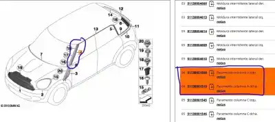 Автозапчасти б/у передние молдинги за mini mini countryman (r60) cooper d ссылки oem iam 51139801509  51139801509