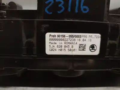 Автозапчастина б/у контроль опалення / кондиціонації для skoda rapid (nh3, nk3, nk6) 1.6 tdi посилання на oem iam 5ja820045b  5ja820045c