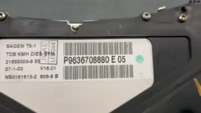 Second-hand car spare part dashboard for peugeot 307 (3a/c) 1.4 hdi oem iam references 9636708880 216553038 sagem 6104r2
