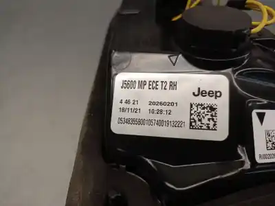 Second-hand car spare part right tailgate light for jeep-viasa compass (mp, m6, mv, m7) 1.3 oem iam references 05348355800  