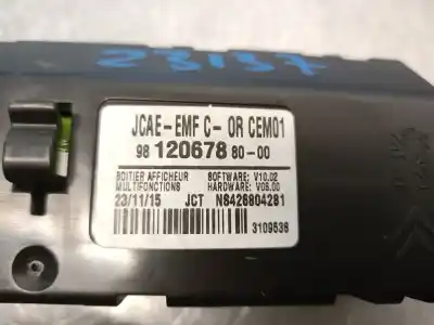 Second-hand car spare part multifunction display for citroen c-elysee (dd_) 1.6 bluehdi 100 oem iam references 9812067880  96780281zd