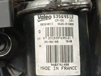 Автозапчасти б/у мотор переднего стеклоочистителя за citroen c5 iii (rd_) 2.0 hdi (rdrhda) ссылки oem iam 9682761480 53569512 valeo 6405kz