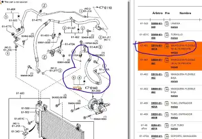 Автозапчастина б/у труби кондиціонації для mazda 2 (dl, dj) 1.5 skyactiv-g посилання на oem iam db5h61461  db5h61461