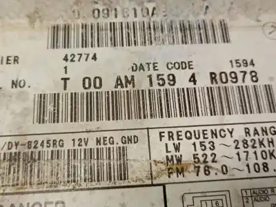 Second-hand car spare part audio system / radio cd for chrysler voyager iv (rg, rs) 2.5 crd oem iam references 4858543ae  4858543ae