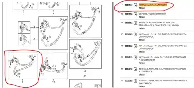 Peça sobressalente para automóvel em segunda mão tubos de ar condicionado por opel corsa d (s07) 1.3 cdti (l08, l68) referências oem iam 13338418  1850177