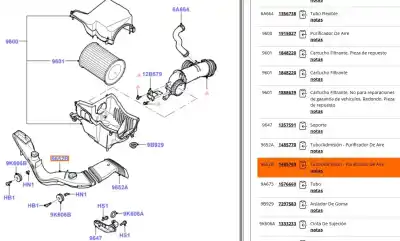 Pièce détachée automobile d'occasion TUBE pour FORD KUGA I  Références OEM IAM 7M519E635AD  
