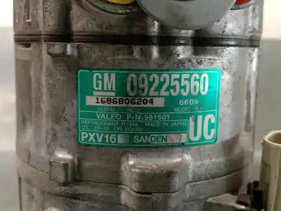 Peça sobressalente para automóvel em segunda mão compressor de ar condicionado a/a a/c por opel vectra c (z02) 2.2 16v (f69) referências oem iam 09225560 pxv16 sanden 6854003